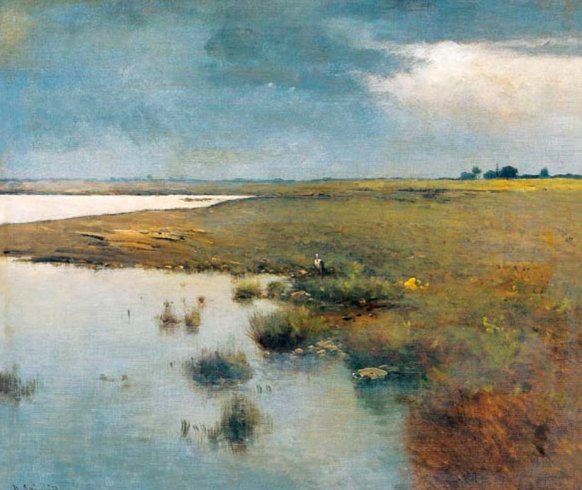 Balatoni táj olaj vászon 70x80 cm mű terem galéria 12. aukció Balatoni táj olaj vászon 70x80 cm mű terem galéria 12. aukció